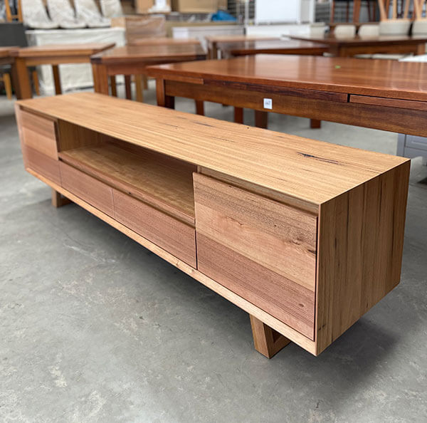Solid Tasmanian Oak Entertainment Unit 2100mm