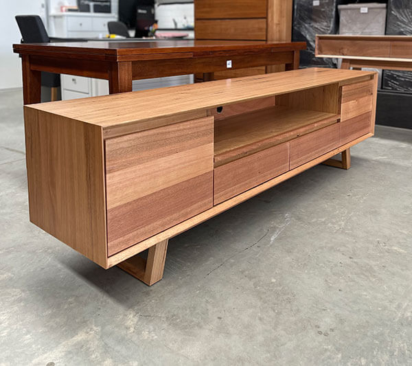 Solid Tasmanian Oak Entertainment Unit 2100mm