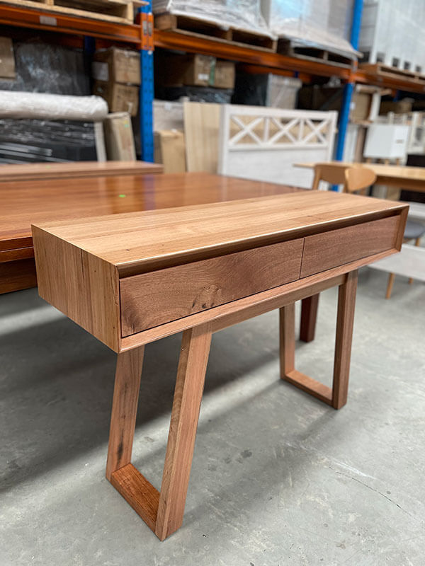 Tasmanian Oak 1200mm 2 Drawer Hall Table
