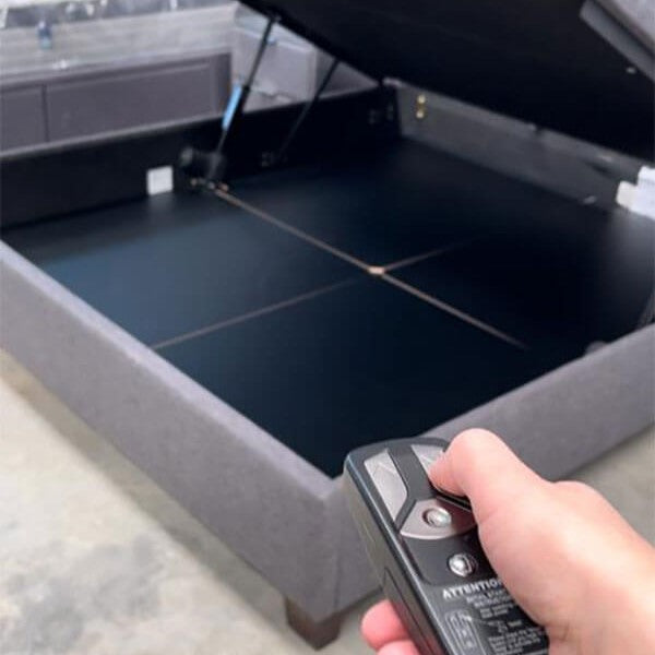 Luxe King Gas-Lift Bed w/ USB Bedside Tables & Tallboy Package