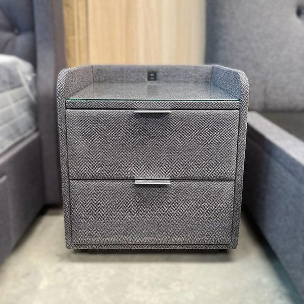 Luxe King Gas-Lift Bed w/ USB Bedside Tables &amp; Tallboy Package