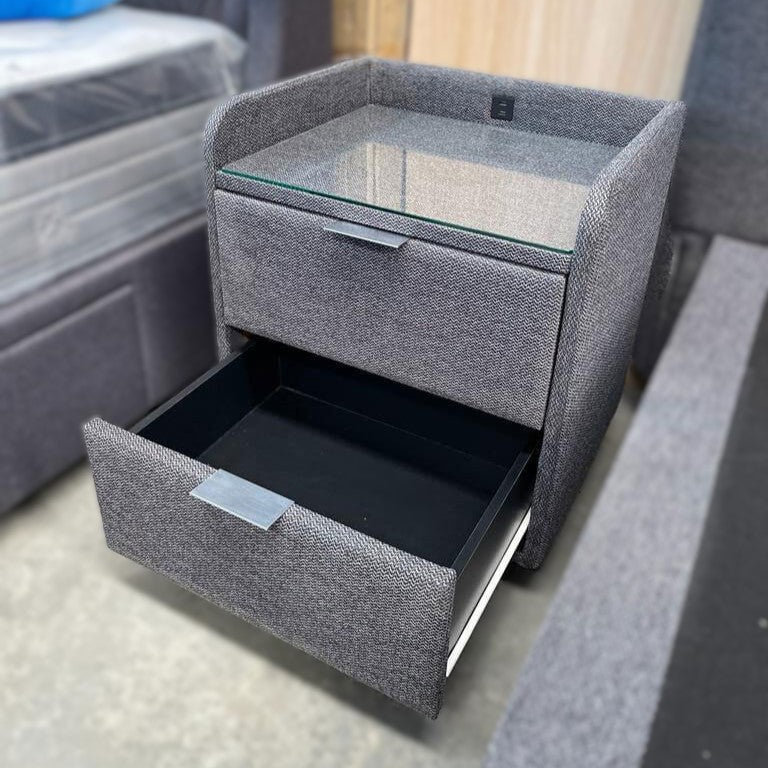 Luxe King Gas-Lift Bed w/ USB Bedside Tables & Tallboy Package