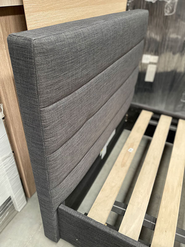 King Single Bed 1 Drawer Storage in Slate