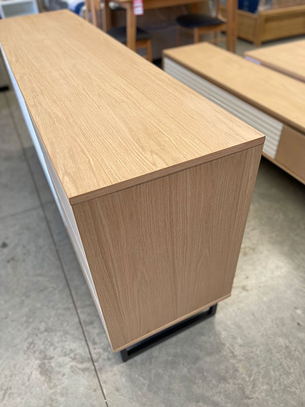 3 Drawer 2 Door Oak White Buffet