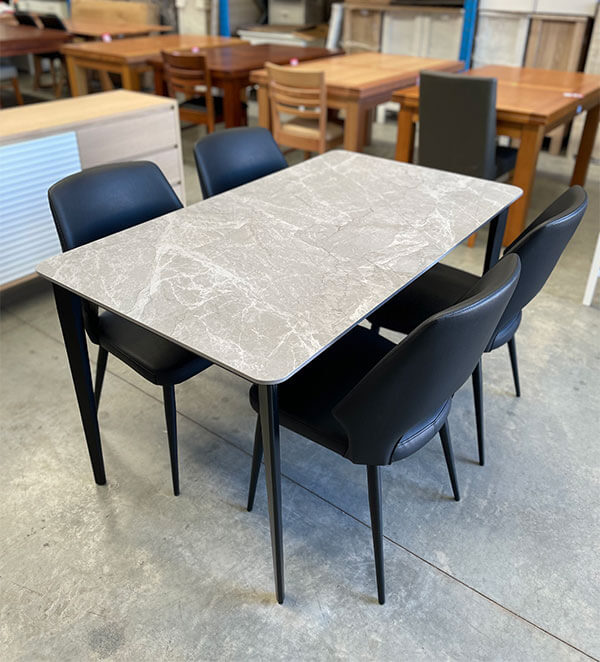 Dining Table &amp; Chairs (x 4) Set
