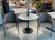 Carrara Marble Table Set with Grey PU Chairs