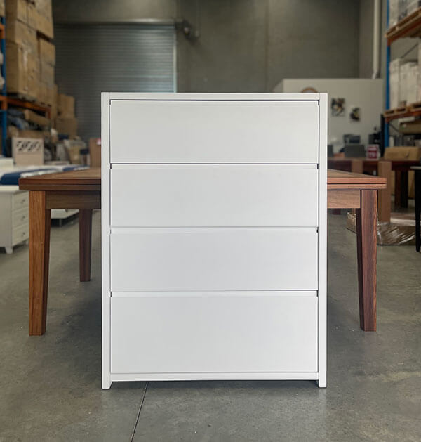 Aspen 4-Drawer White Tallboy