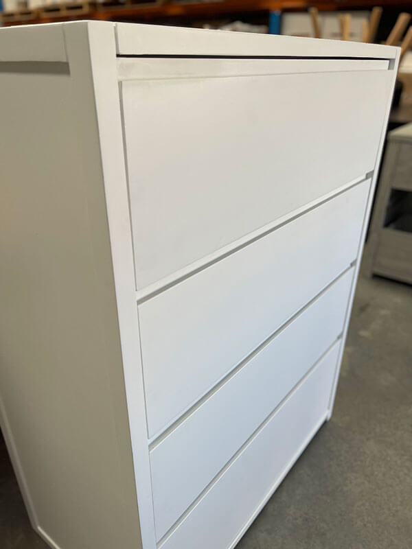 Aspen 4-Drawer White Tallboy