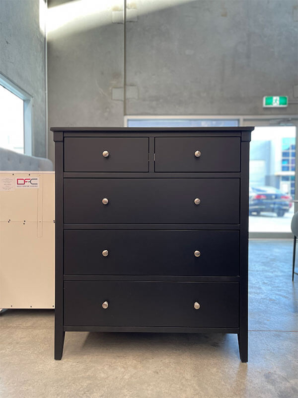Nero 5 Drawer Tallboy - Direct Furniture Clearance Nero 5 Drawer Tallboy - Direct Furniture Clearance