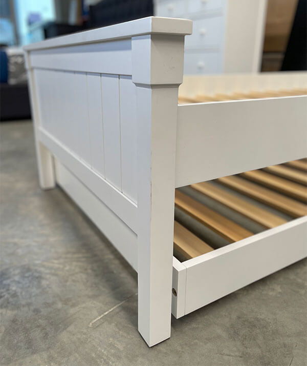 White Single w/ Trundle 3 Piece Bedroom Set