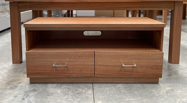 Tasmanian Oak 2 Drawer Entertainment Unit
