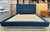 Queen Blue Velvet Tufted Bed