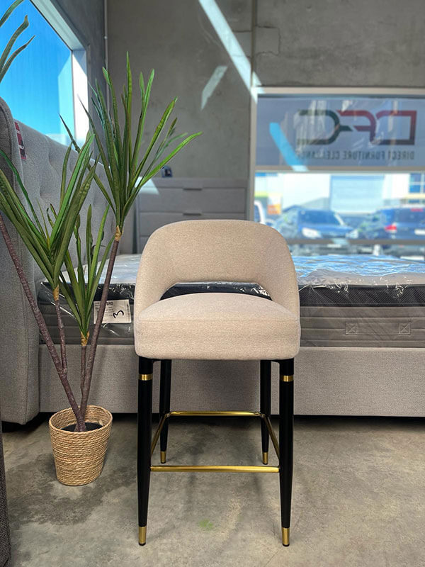 Atlanta Luxe Beige Bar-Stool