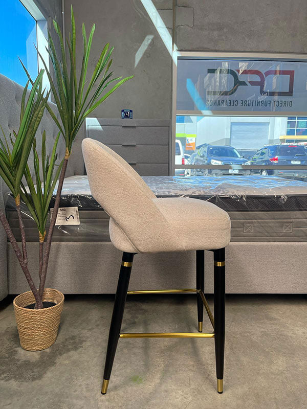 Atlanta Luxe Beige Bar-Stool