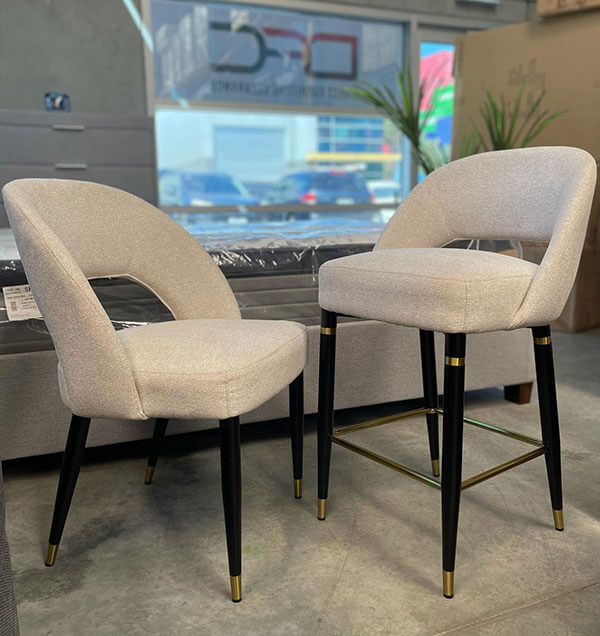 Atlanta Luxe Beige Bar-Stool