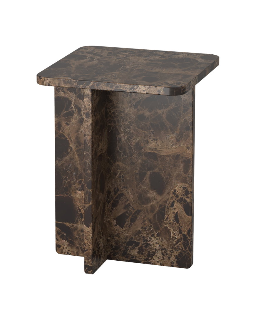 Emperor Noir Side Table - Dark Emperador - ex-display sample furniture