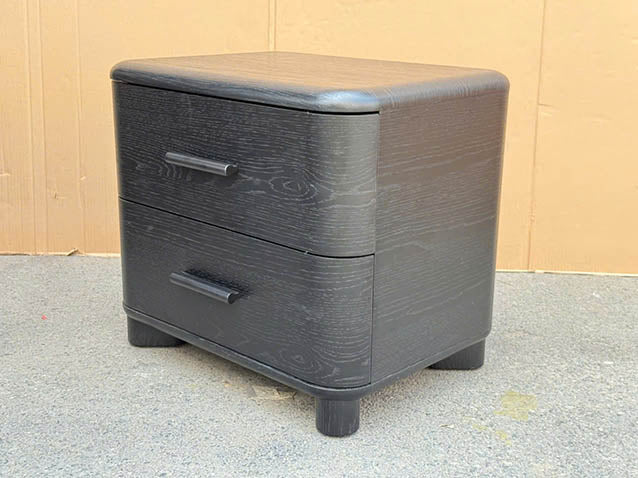 Silkstone Bedside (With Handle) - Oak Black - ex-display sample furniture
