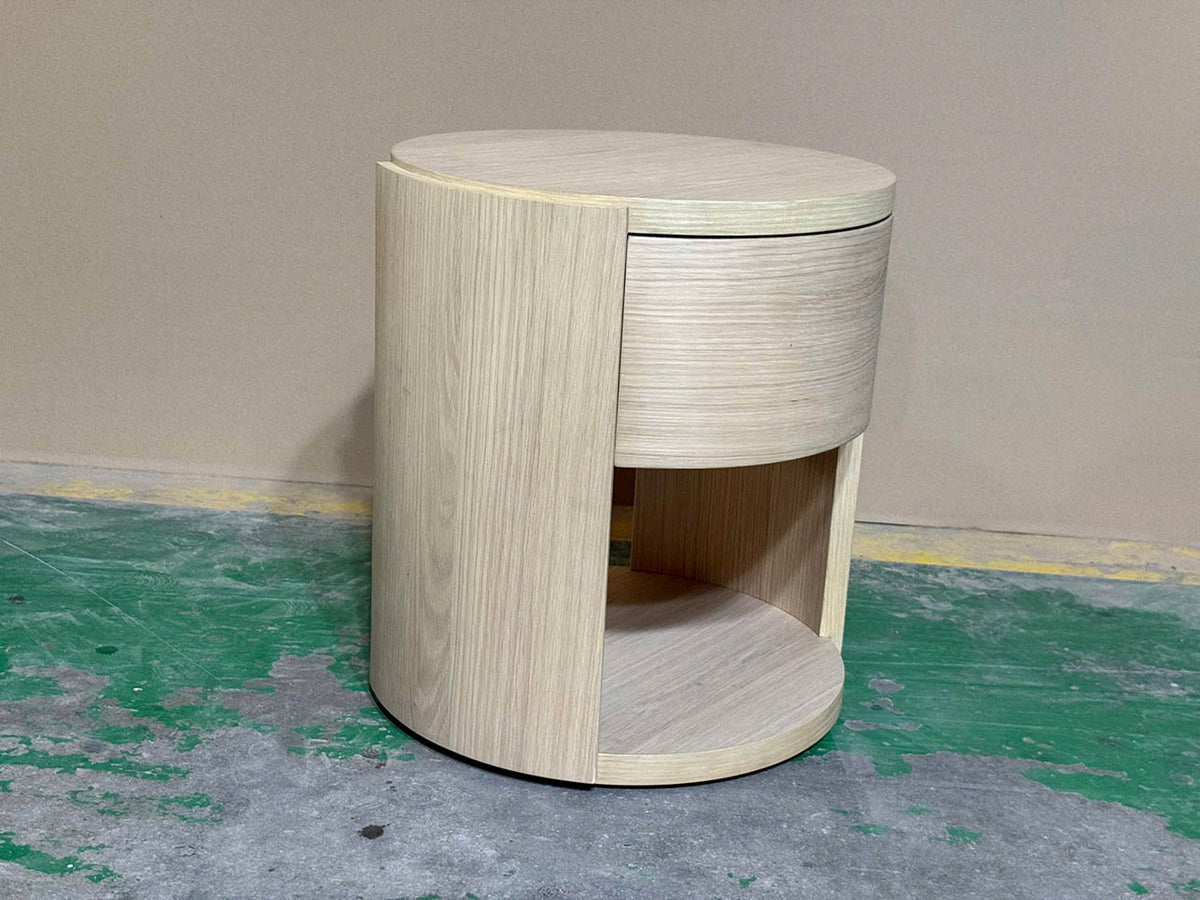 Crema Compact Bedside (Low Version) - Oak Crema - ex-display sample furniture