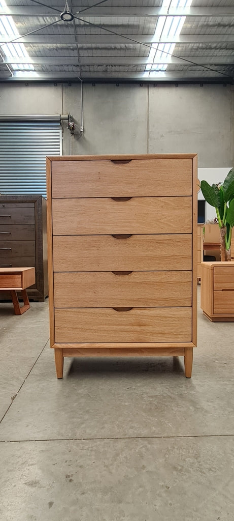 LIGHT OAK SCANDI TALLBOY