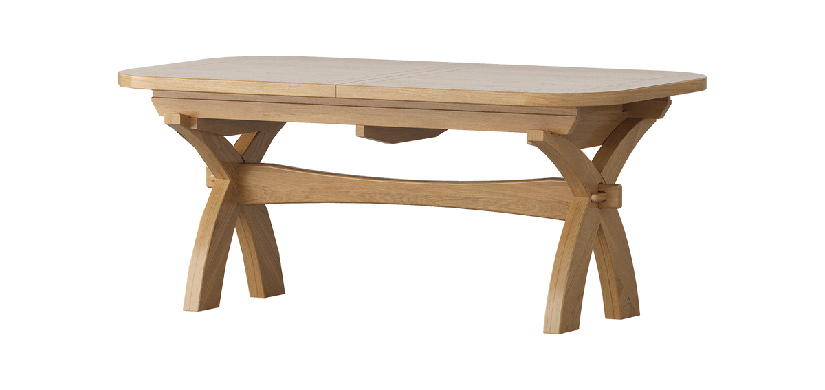 Northhaven 1800 - 2800 Extension Dining Table (Cross Base) - Natural Oak - clearance furniture