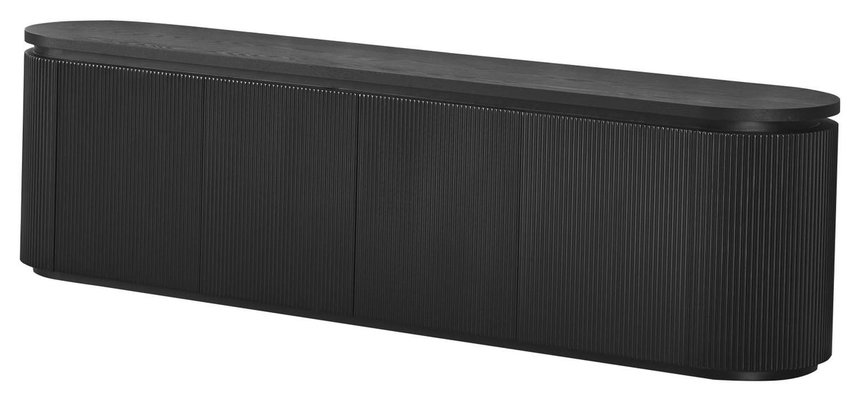 Topaz black timber veneer entertainment unit