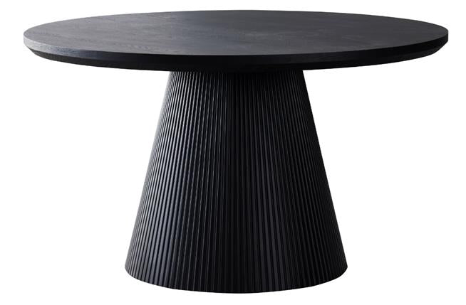 Topaz black round dining table