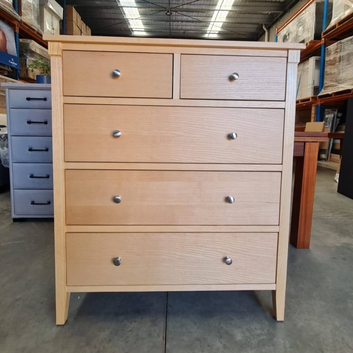Cambridge 5-Drawer Natural Tallboy