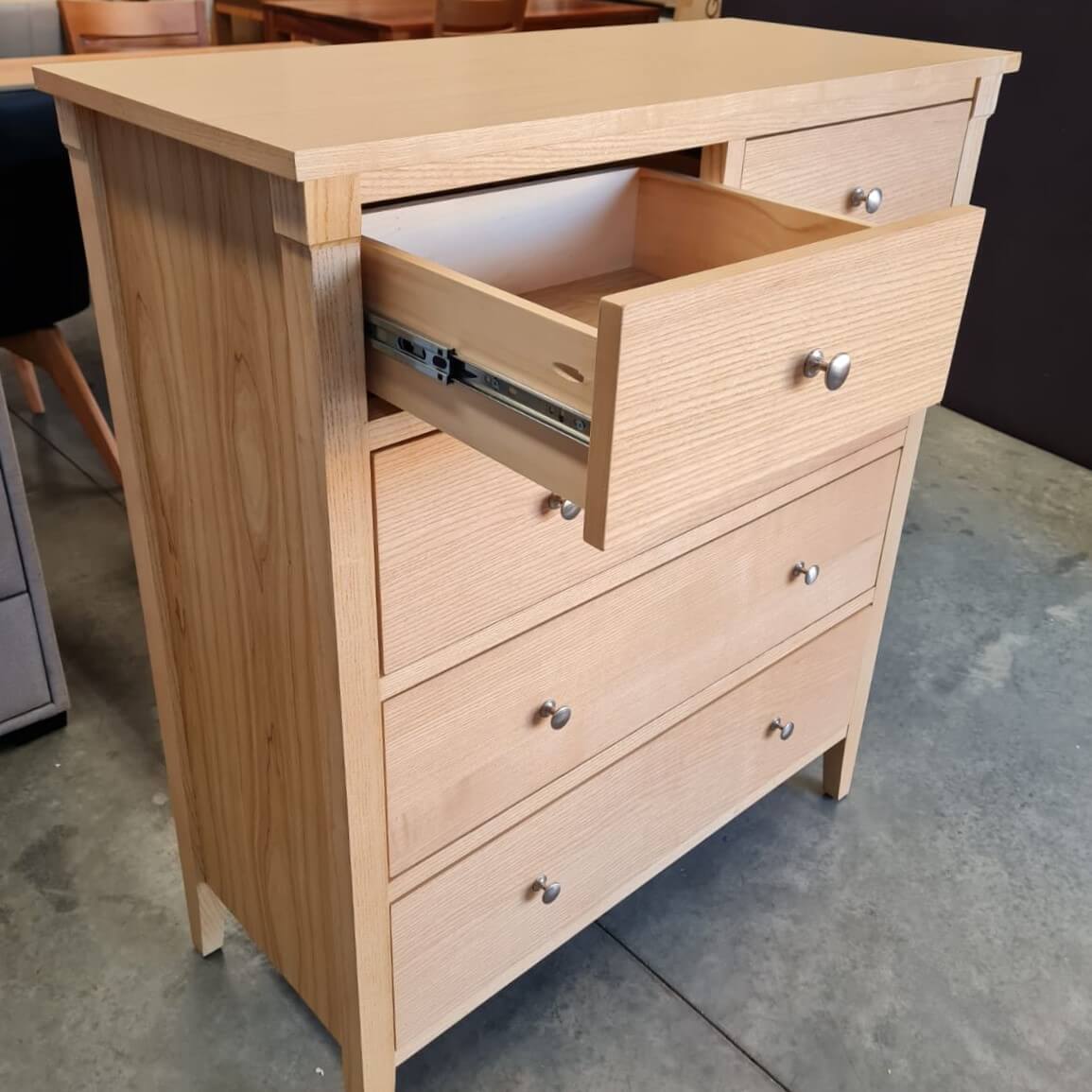 Cambridge 5-Drawer Natural Tallboy