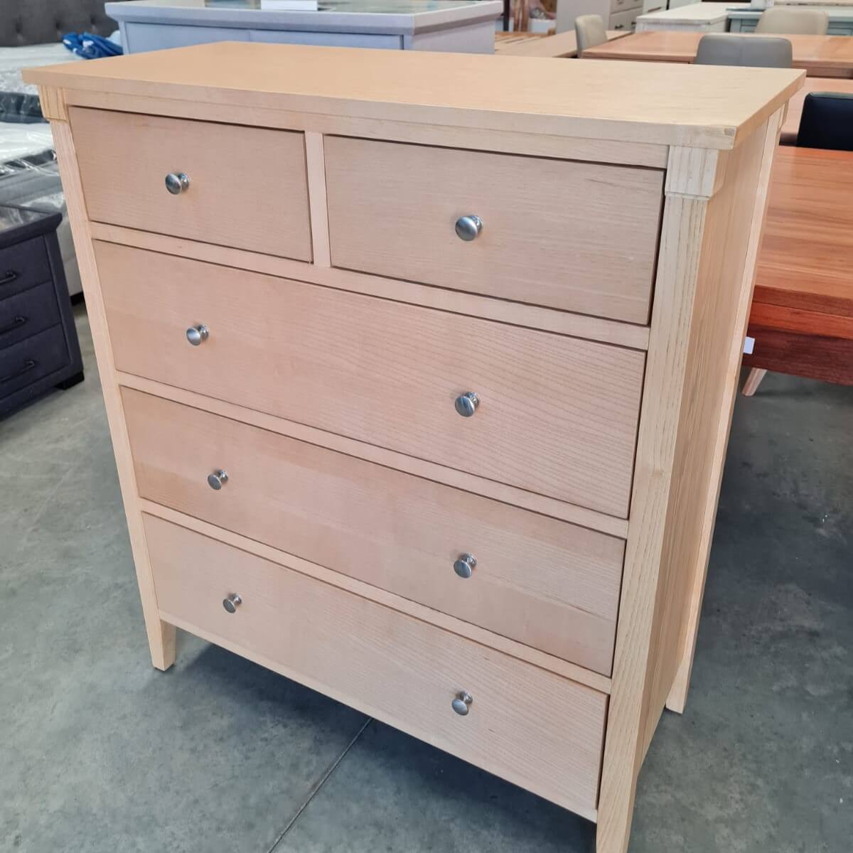 Cambridge 5-Drawer Natural Tallboy