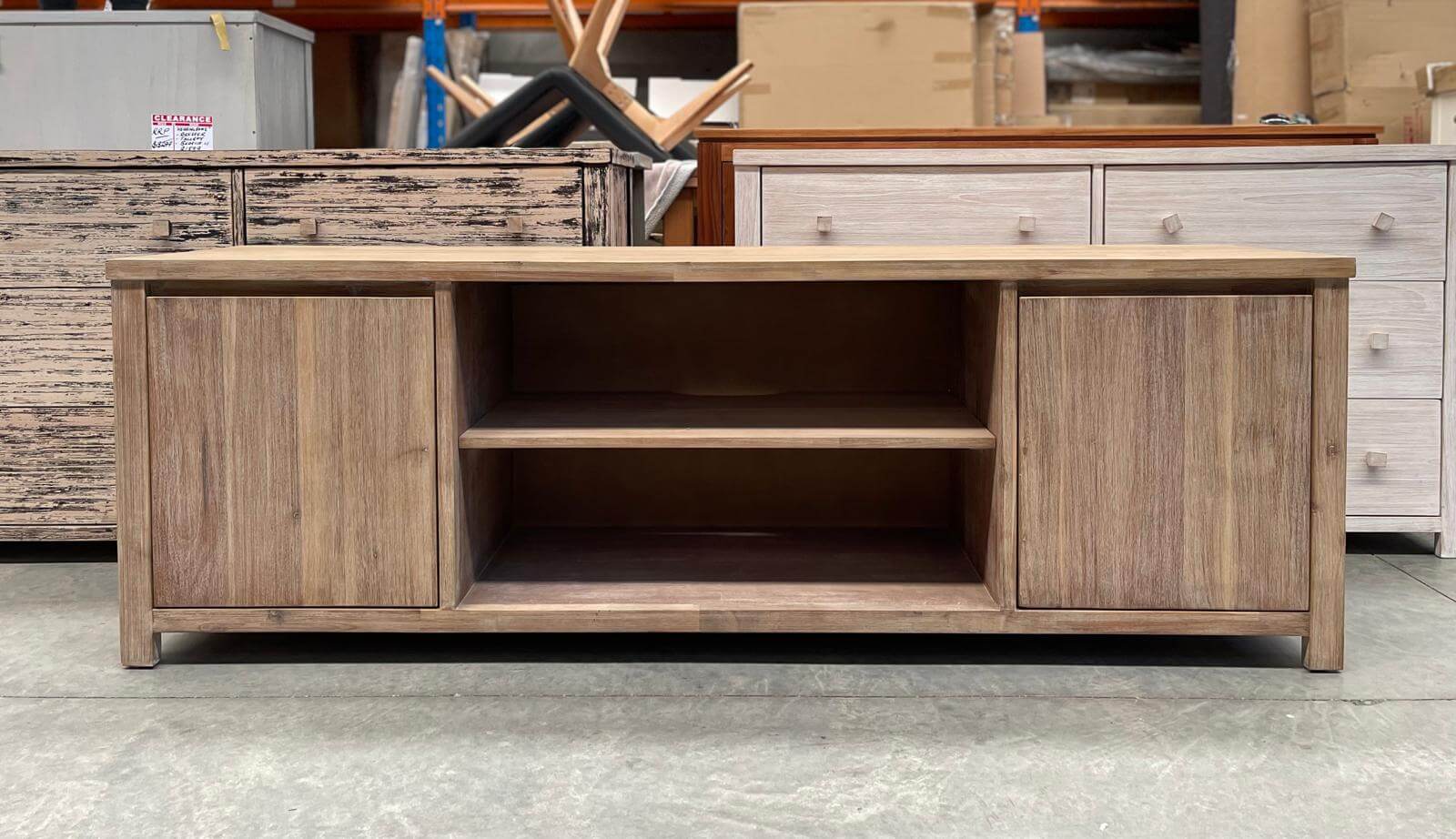 Amberwood Brownwash Entertainment Unit