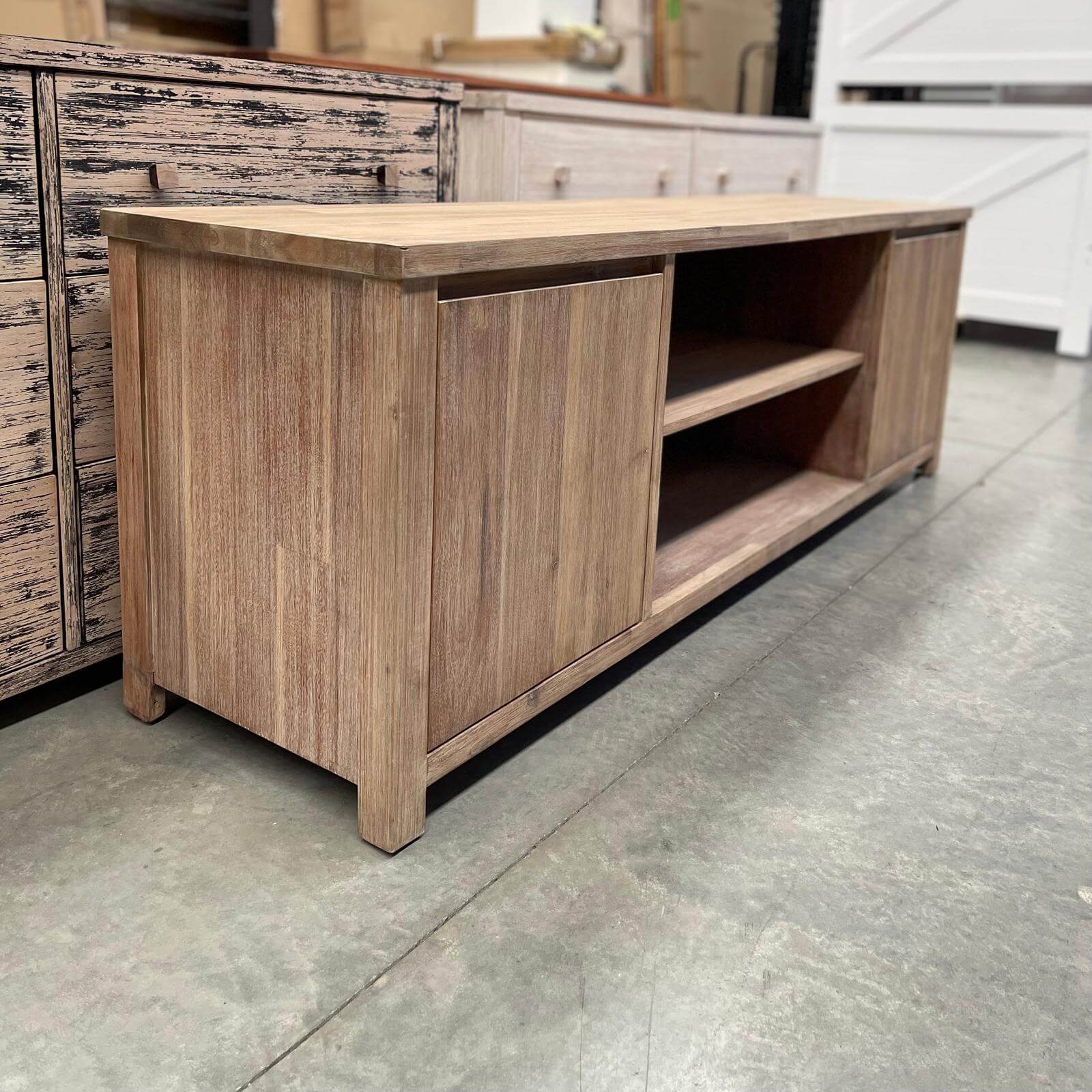 Amberwood Brownwash Entertainment Unit