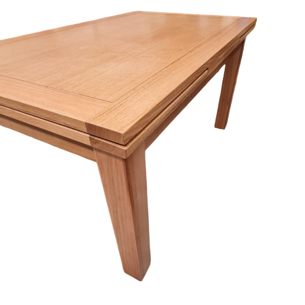 TASMANIAN OAK 1.5M/2.5M EXTENDABLE DINING TABLE