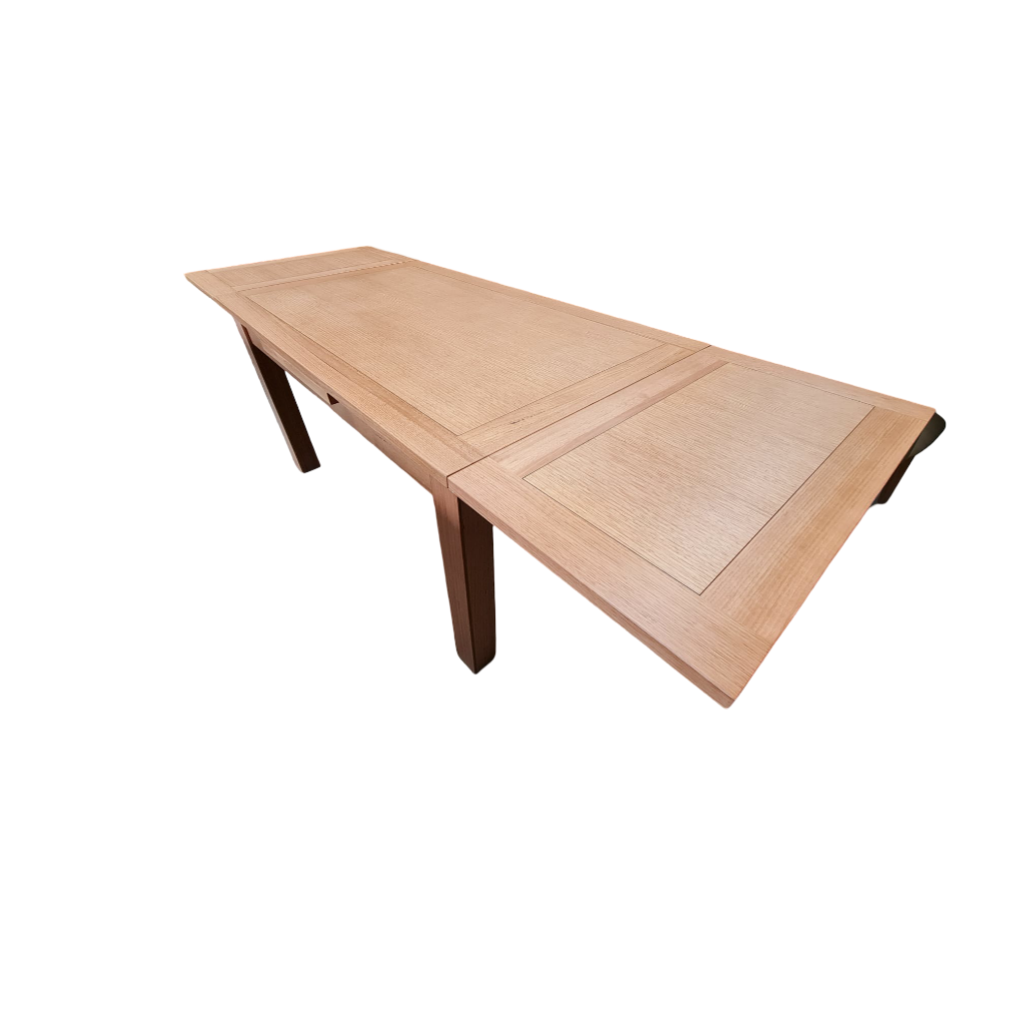 TASMANIAN OAK 1.5M/2.5M EXTENDABLE DINING TABLE