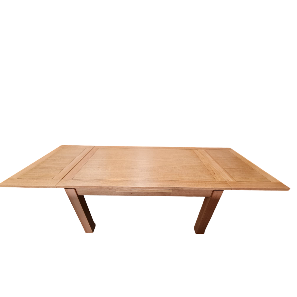 TASMANIAN OAK 1.5M/2.5M EXTENDABLE DINING TABLE