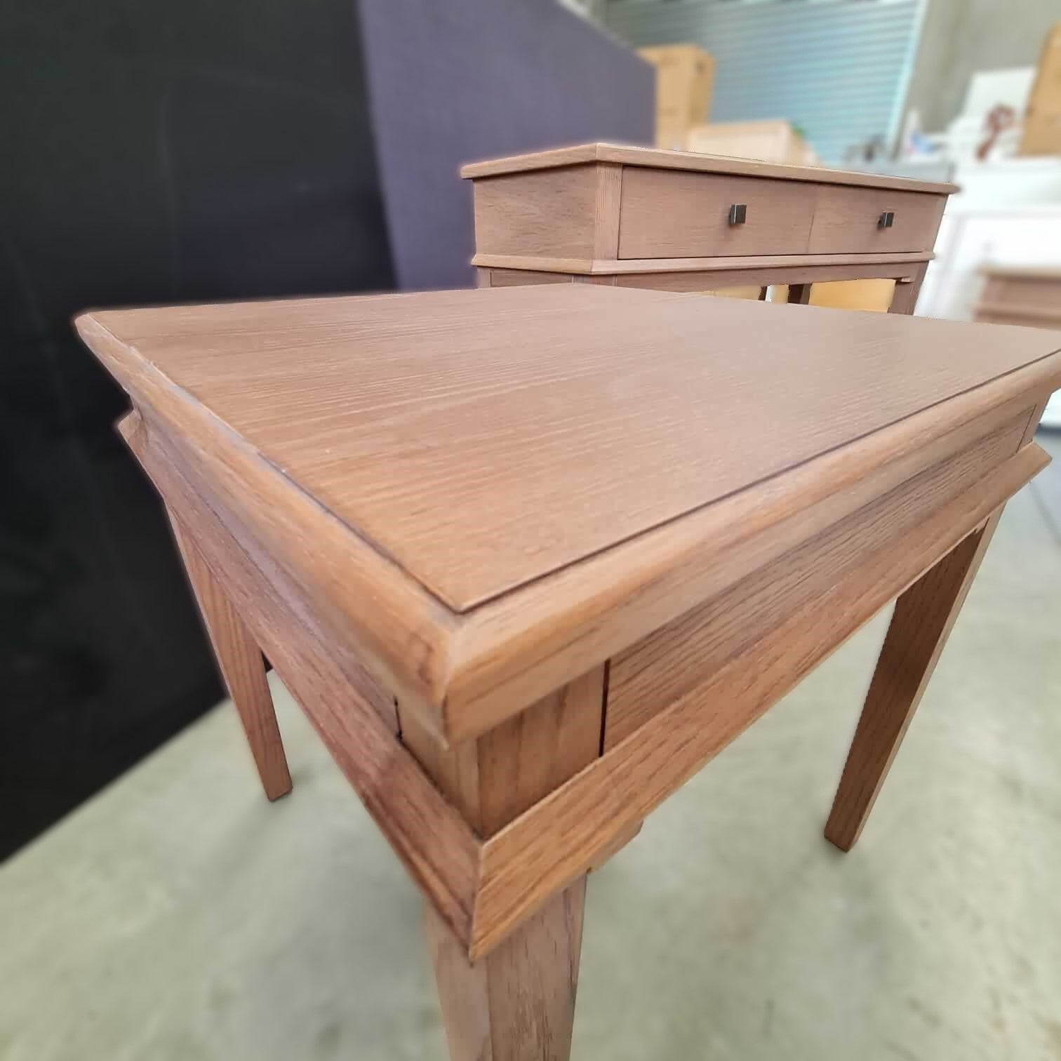 Oak Haven Console & Lamp Table Set