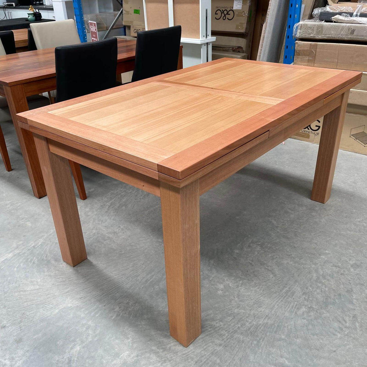 TASMANIAN OAK 1.5M/2.5M EXTENDABLE DINING TABLE