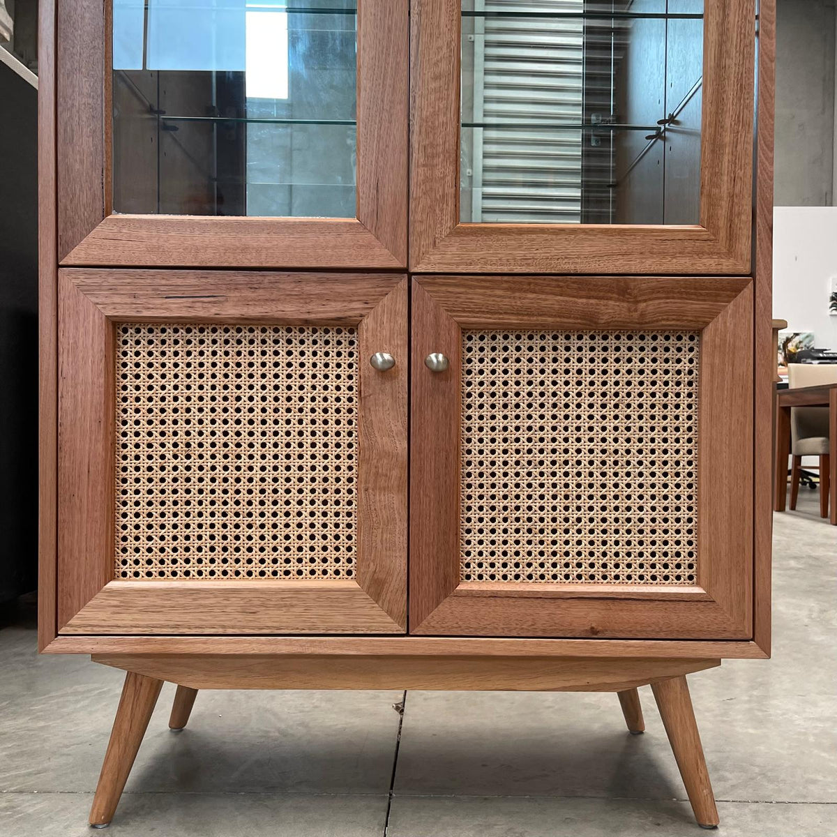 Tasmanian Oak Glass Display Cabinet