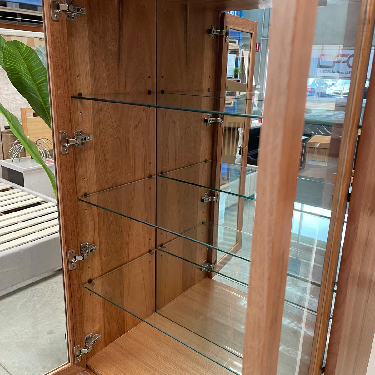 Tasmanian Oak Glass Display Cabinet
