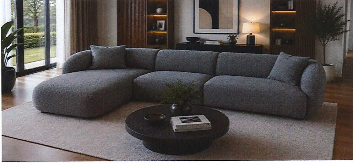 Hillside Corner Lounge - Dark Grey - room