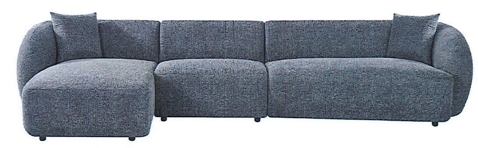 Hillside Corner Lounge - Dark Grey - front