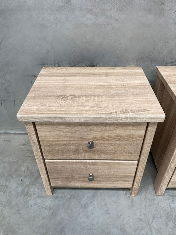 Light Oak Bedside Tables (Set of 2)