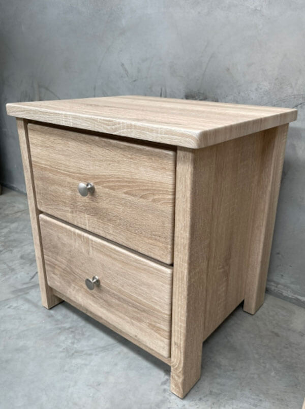 Light Oak Bedside Tables (Set of 2)