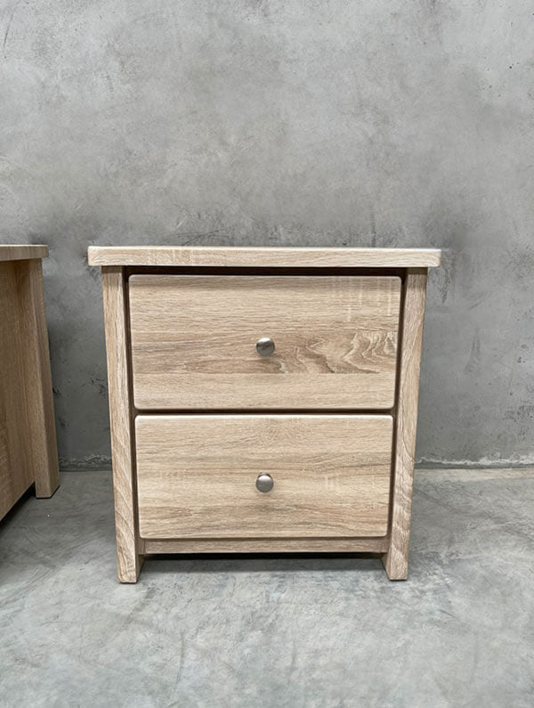 Light Oak Bedside Tables (Set of 2)