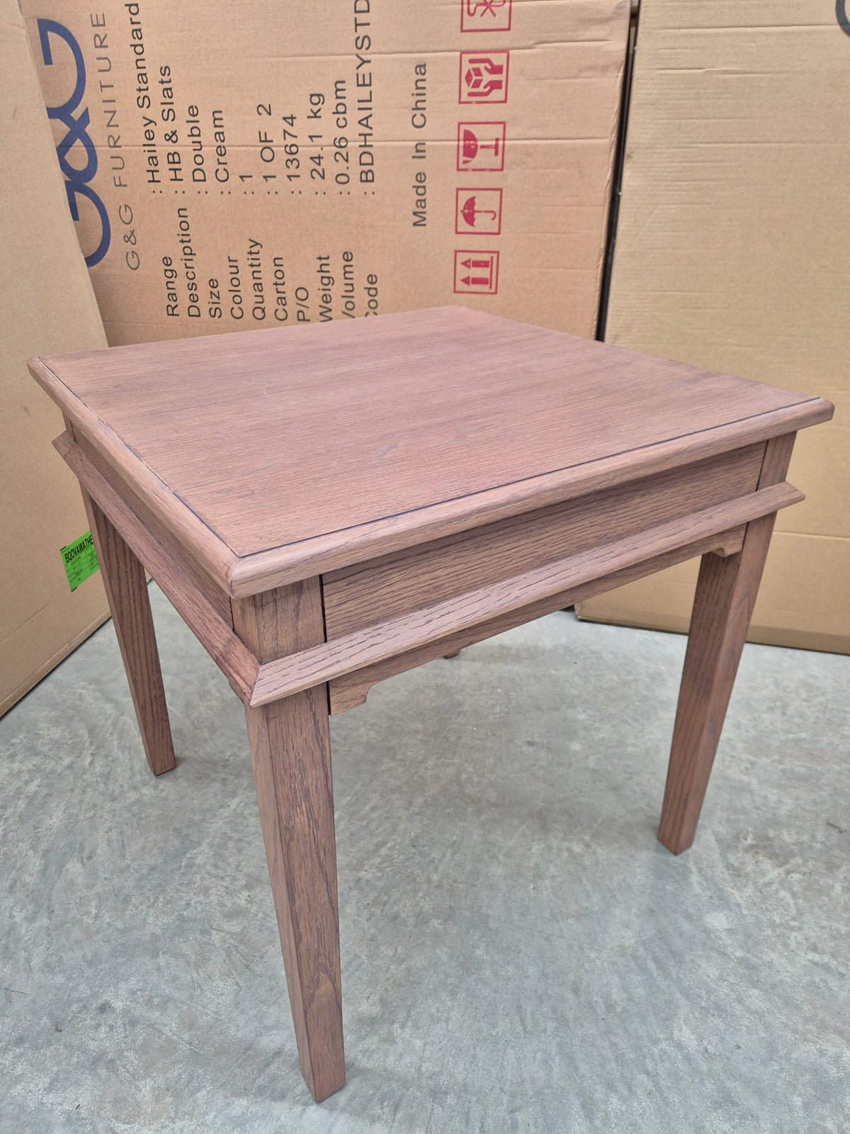European Oak Lamp Table Set