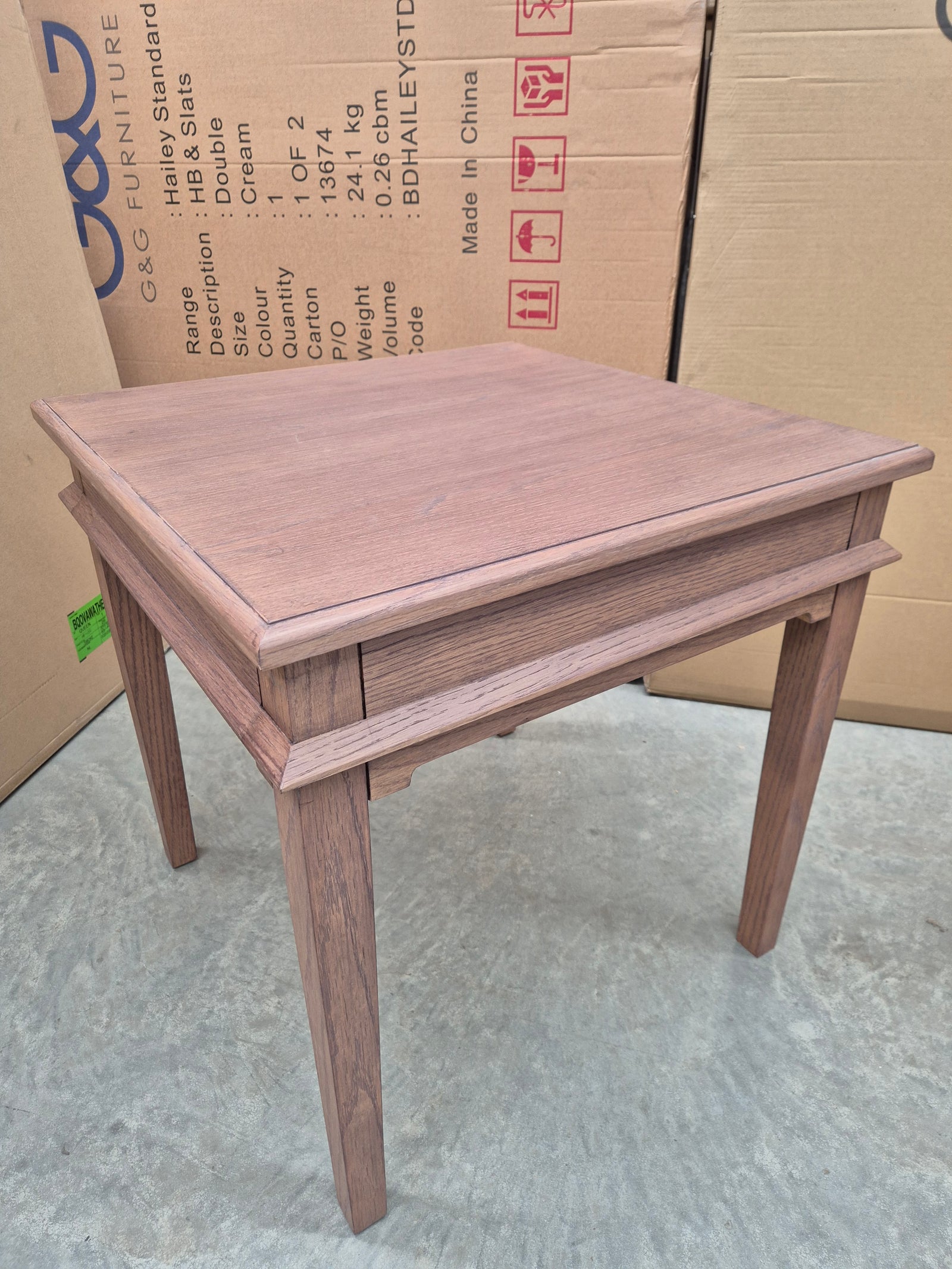 European Oak Lamp Table Set