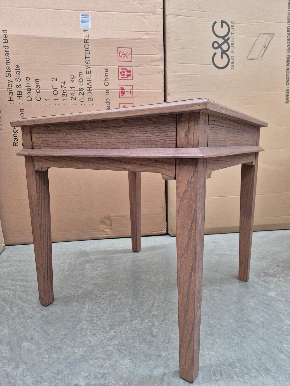European Oak Lamp Table Set