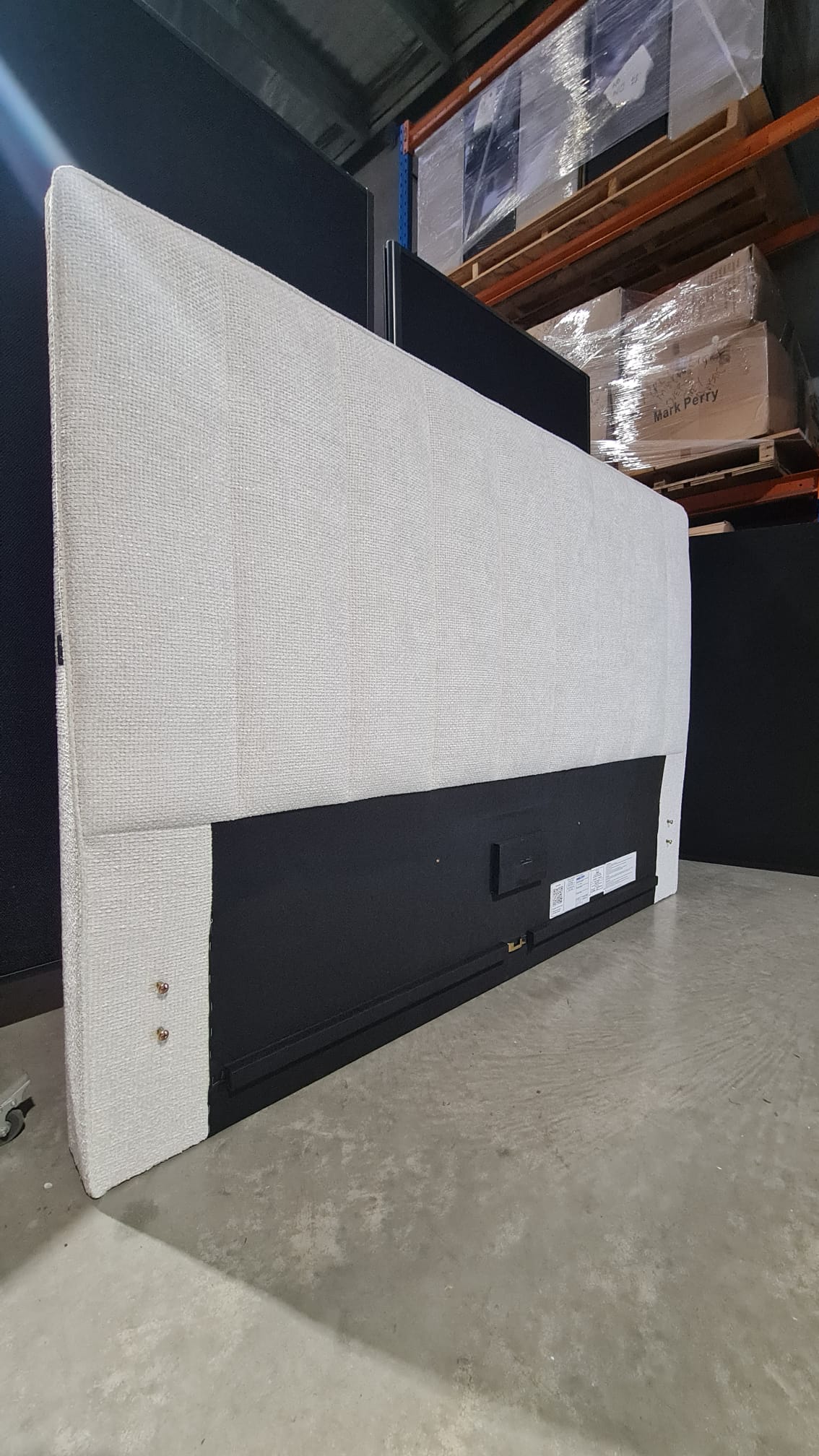 Queen Bed Headboard - Premium Warwick Fabric / Ex Display Clearance