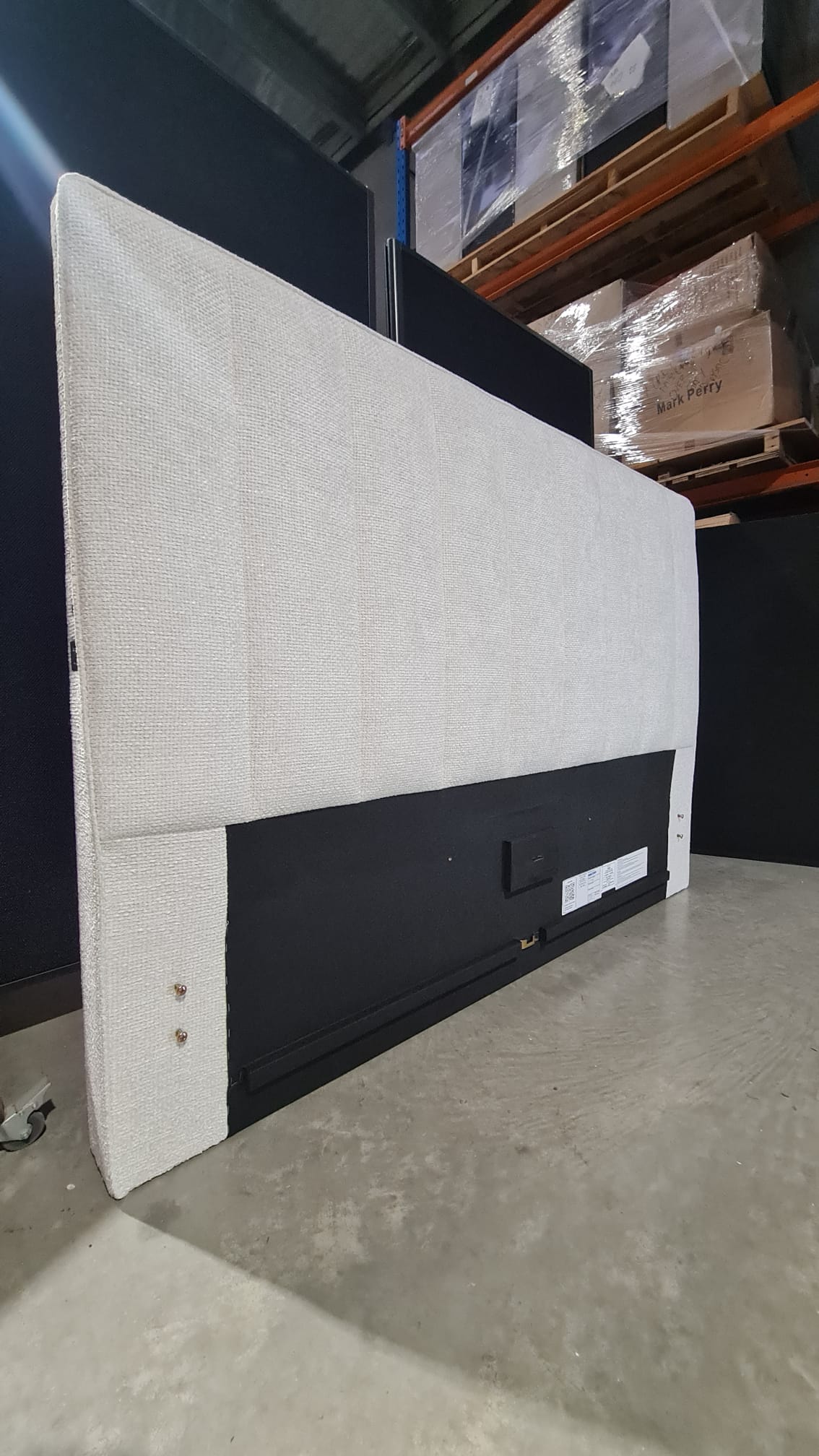 Queen Bed Headboard - Premium Warwick Fabric / Ex Display Clearance