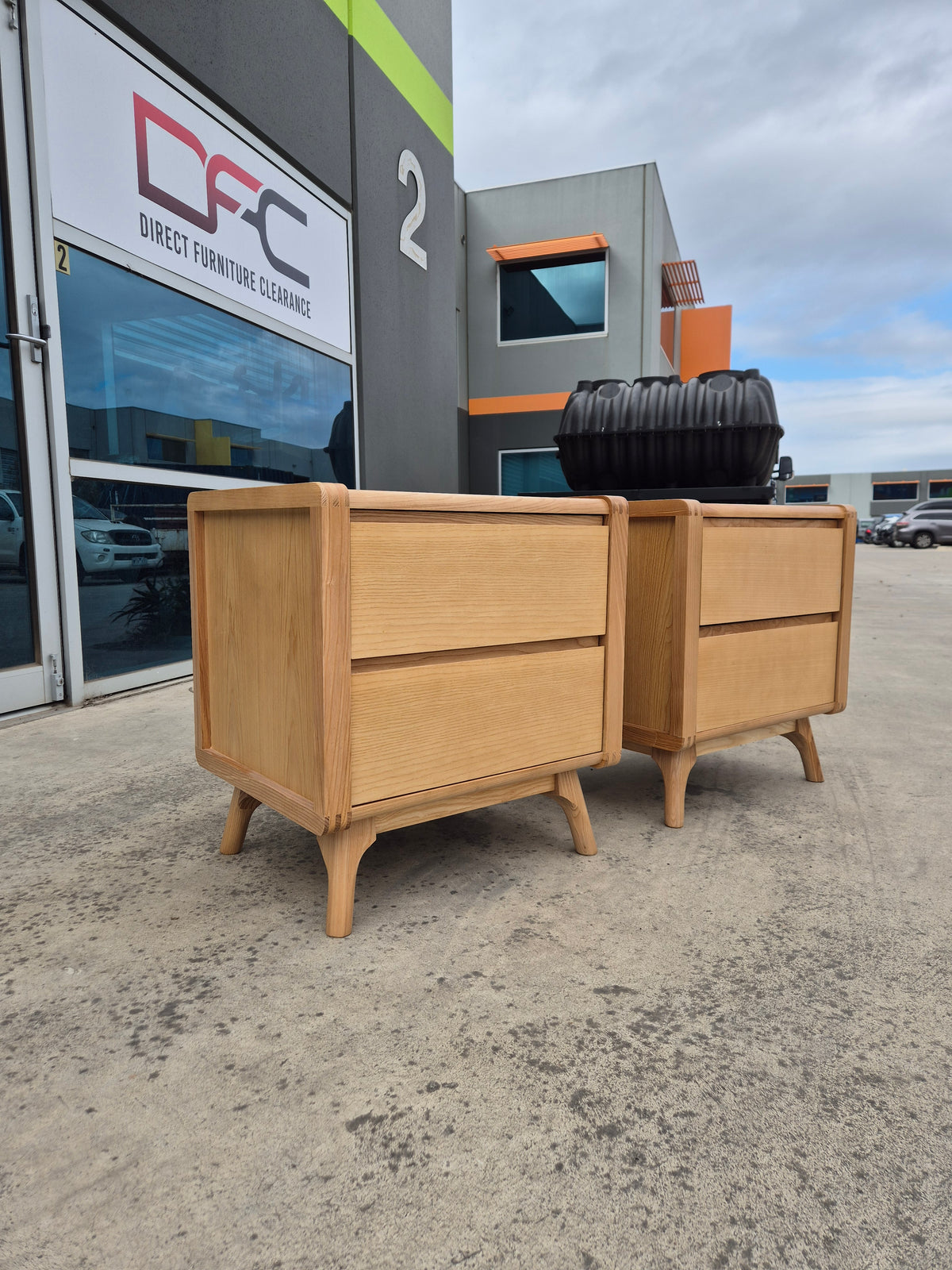 Nordic Ash | 2 Drawer Bedside Tables