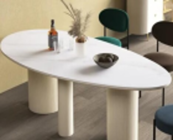 Solstice Stone Present Large Dining Table - 260 All Concrete - ex-display sample furniture